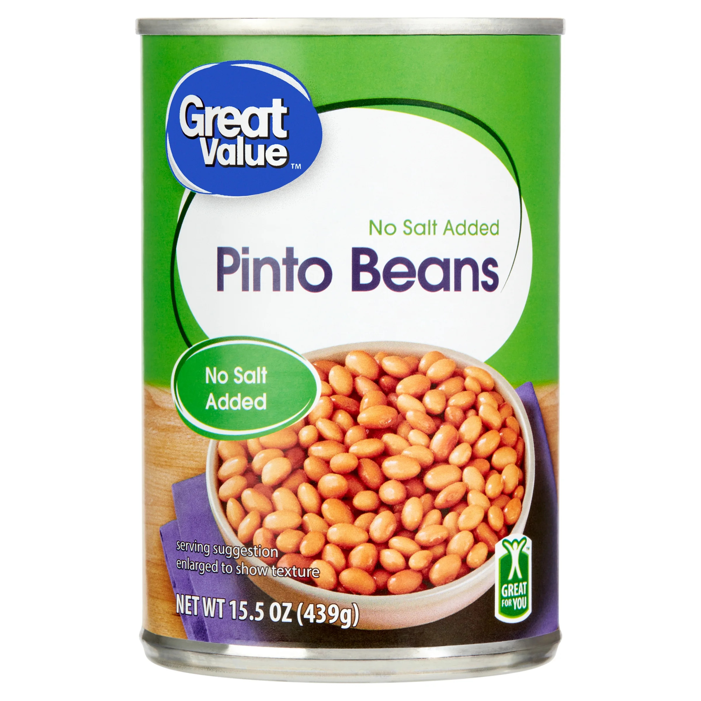 Great Value Pinto Beans, No Salt Added, 15.5 oz | Walmart (US)