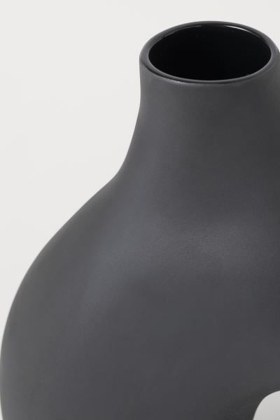 Large Stoneware Vase - Black - Home All | H&M US | H&M (US + CA)