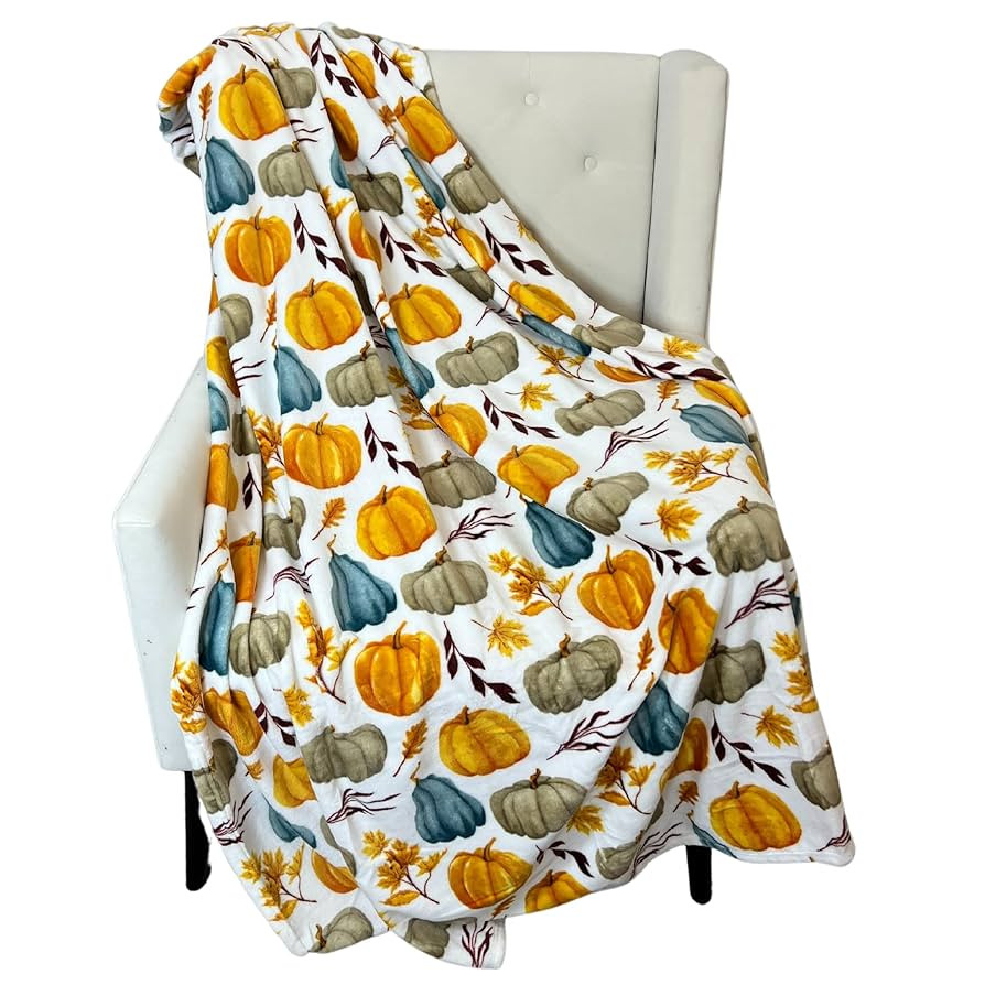 Fall Home Decor Throw Blanket Thanksgiving Soft Fall Blanket Polyester Fiber Cozy Fuzzy Autumn Th... | Amazon (US)