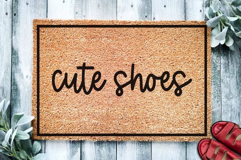 Cute Shoes Funny Doormat Housewarming Gift Custom - Etsy | Etsy (US)