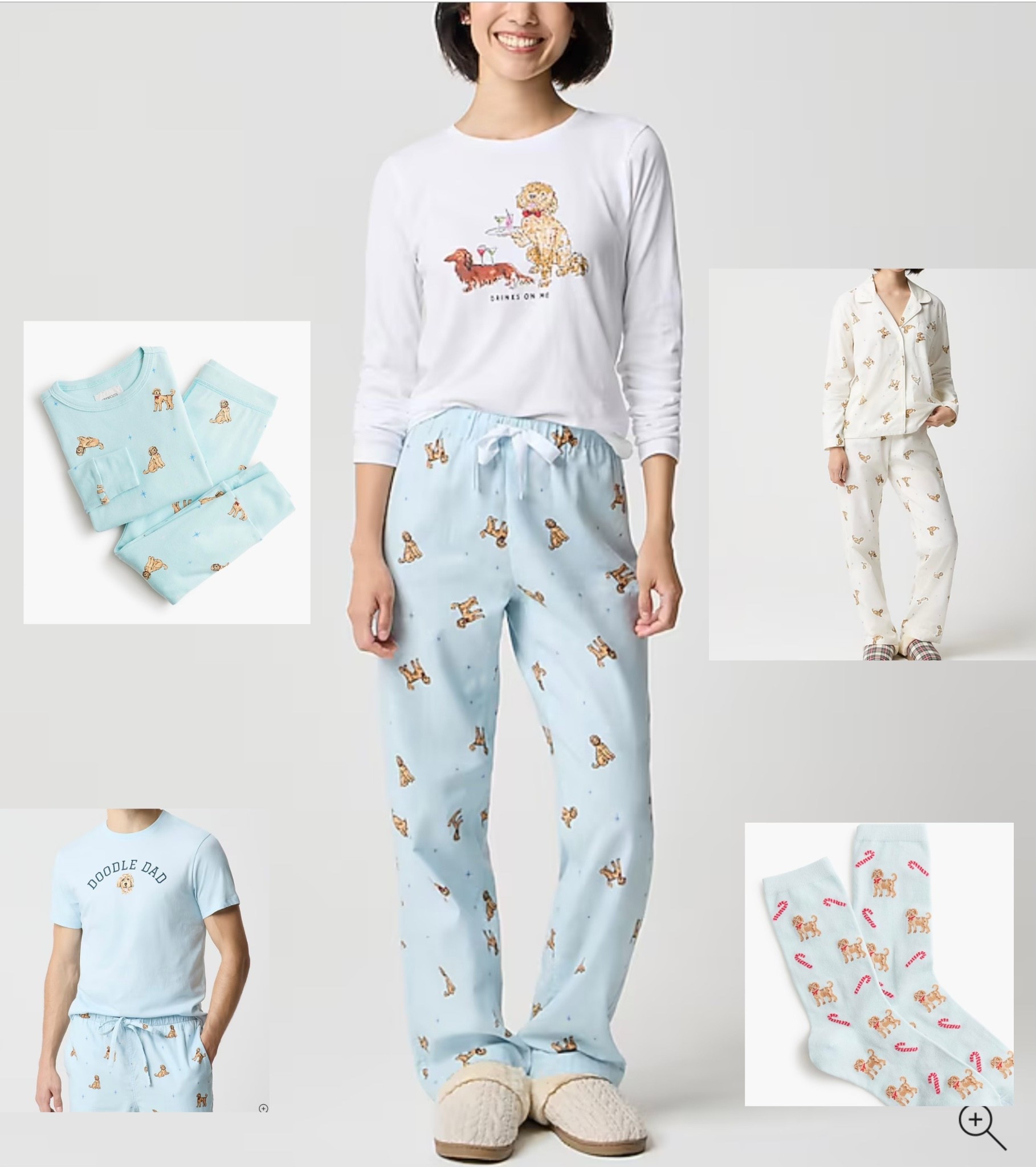 Goldendoodle dog matching family pajamas. Cozy, comfy, and so cute for the whole family.

#LTKKids #LTKSaleAlert #LTKHoliday