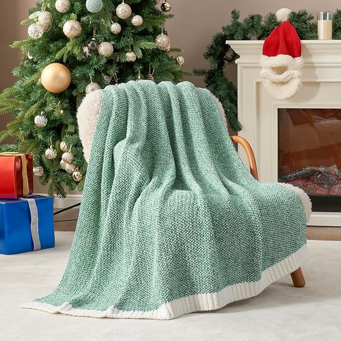 Snuggle Sac Green Throw Blanket, Ultra Soft Warm Blankets for Couch, Cozy Knit Fuzzy Plush Throws... | Amazon (US)