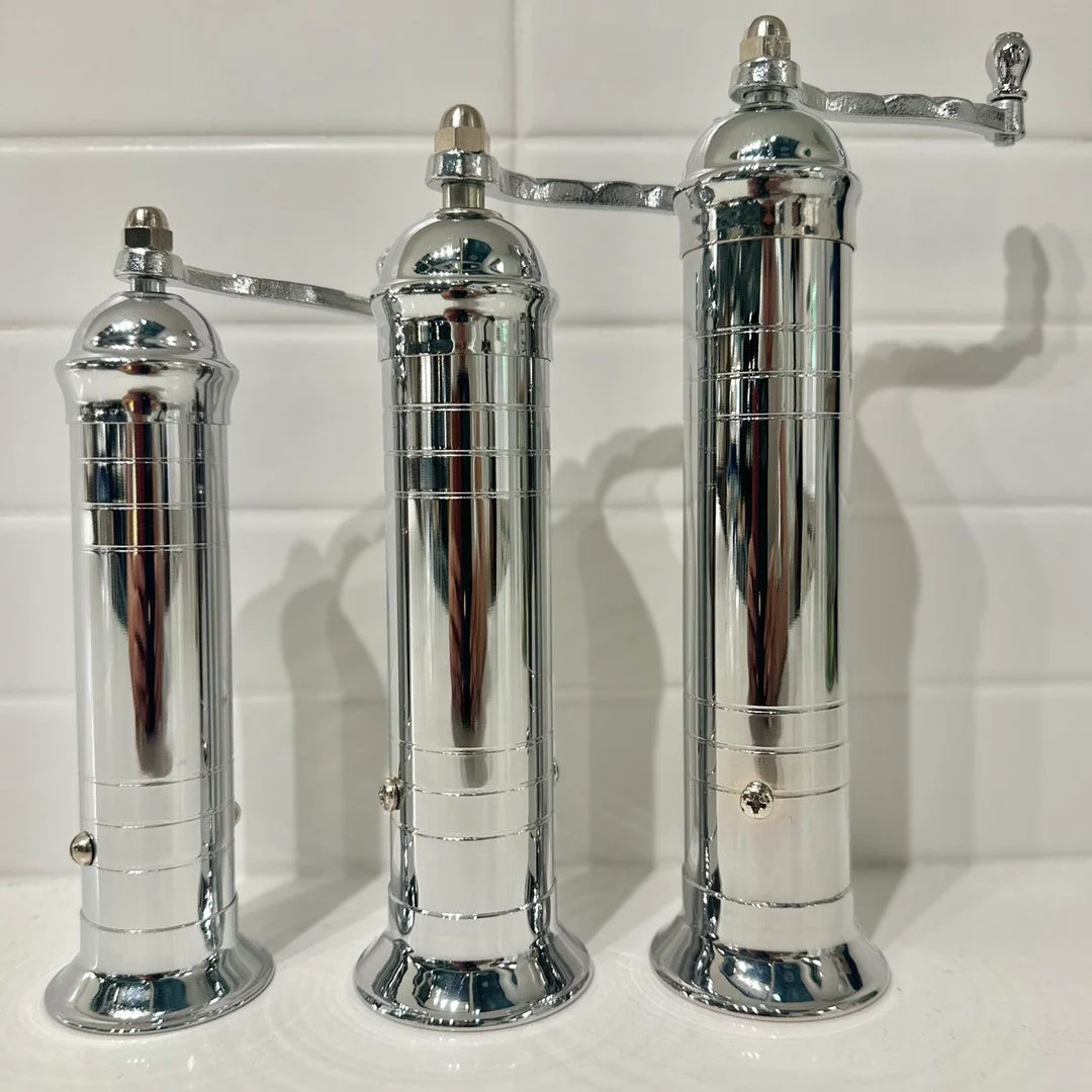 Handmade 100% Chrome Plated Brass Pepper/salt Mill - Etsy | Etsy (US)