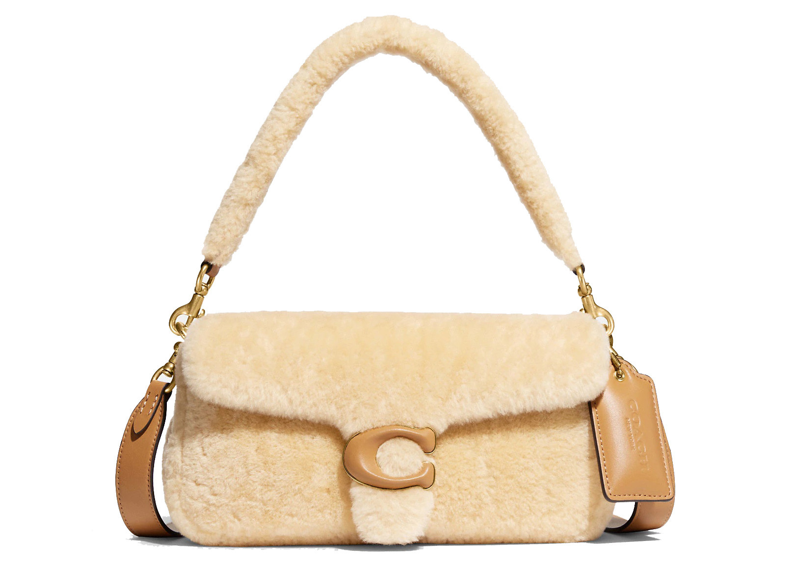 Women's Coach Pillow Tabby 26 Shoulder Bag Shearling in Warm Neutral | StockX