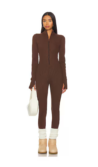 Lodge Onesie in Winter Rib Chocolate | Revolve Clothing (Global)