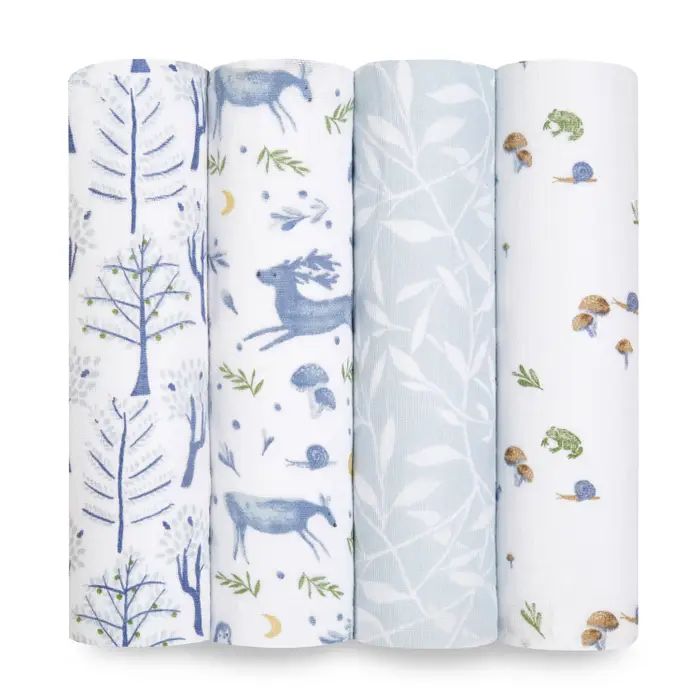 organic cotton swaddles 4 pack | aden + anais