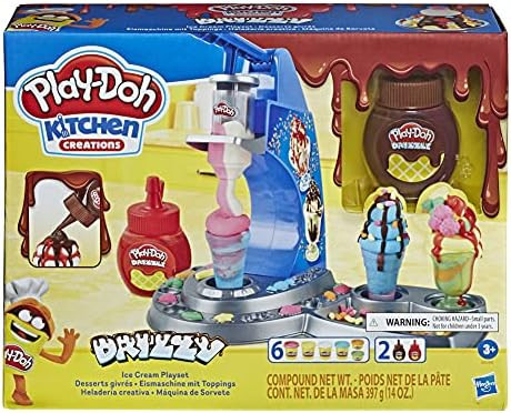 Play-Doh Kitchen Creations Drizzy Ice Cream Playset Featuring Drizzle Compound & 6 Non-Toxic Colo... | Amazon (US)