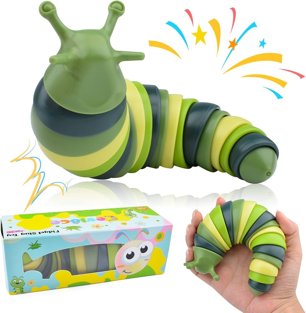 Cevioce Sensory Slug Fidget Toys,Fidget Slug Toys for Adults & Kids Party Favors,1 PC Cute Autism... | Amazon (US)