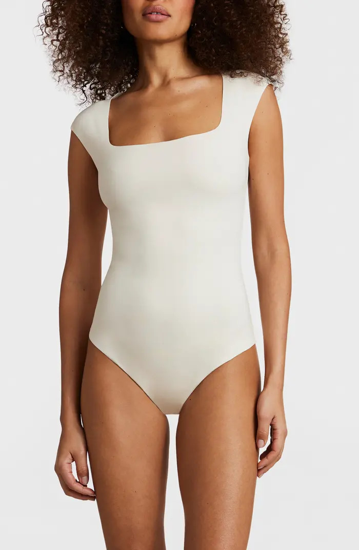 Neoprene Cap Sleeve Bodysuit | Nordstrom