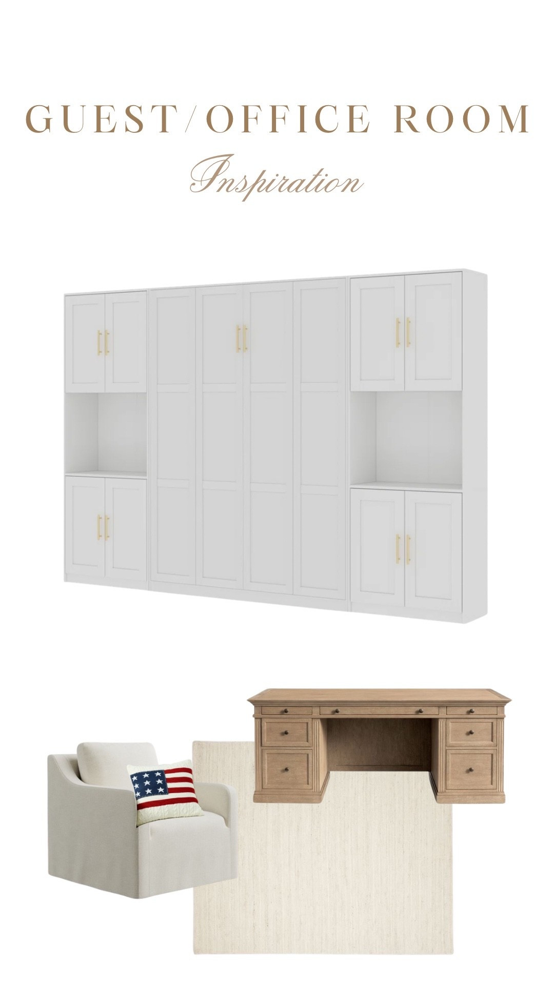2 in 1 guest room/office room 🤍🇺🇸

#LTKSeasonal #LTKHome #LTKSaleAlert