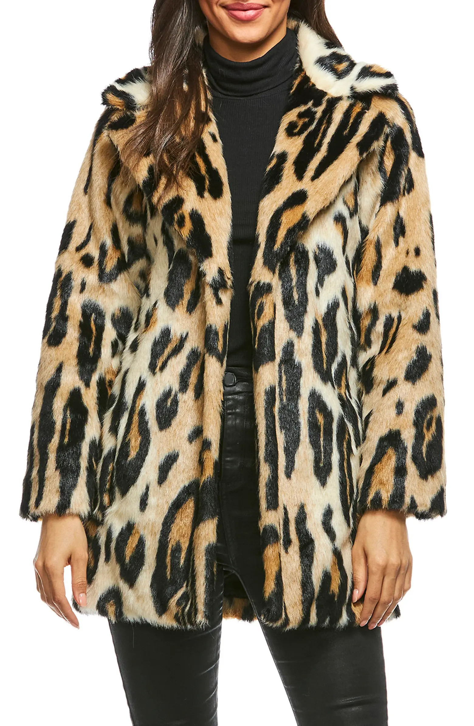 DONNA SALYERS FABULOUS FURS Leopard Print Faux Fur Coat | Nordstromrack | Nordstrom Rack
