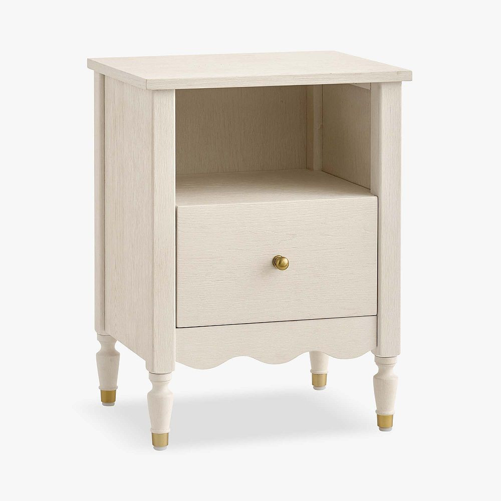 Camille Nightstand, Bleached Bone, White Glove Delivery | Pottery Barn Teen