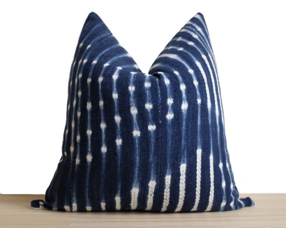 Vintage African Indigo Pillow Cover, African Pillow, Indigo Pillow | 'Zuri' | Etsy (US)