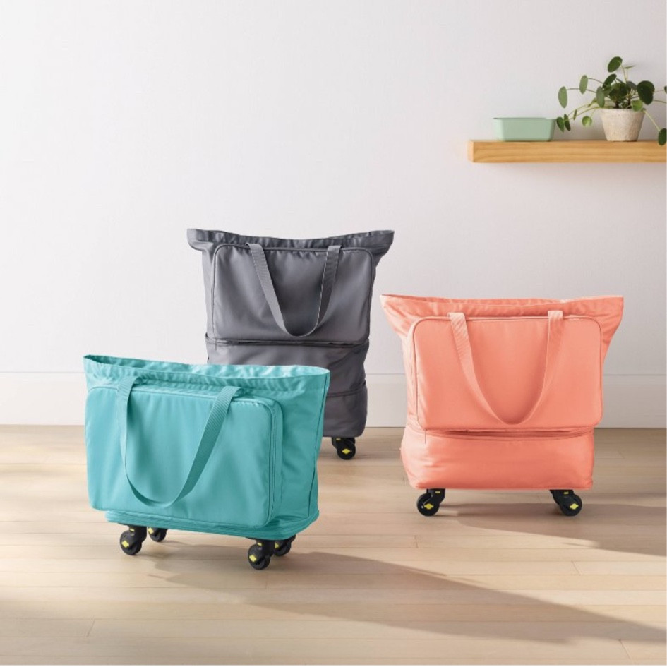 New arrivals at Target! Brightroom released these storage bags with wheels in a variety of colors for only $20! Perfect for laundry, groceries, shopping, and so much more. Snag yours before they’re gone! 

#LTKFindsUnder50 #LTKMostLoved #LTKHome