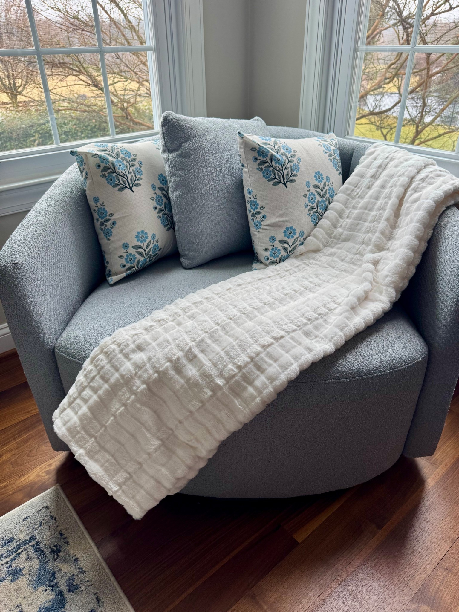 After keeping this chair in my cart for nearly 6 months, I finally hit order and I’m so happy I did! Chair is better than I imagined and it fits great in our space! Put it together in just a few minutes too! 
#walmart 

#LTKHome #LTKOver40 #LTKspringtrends