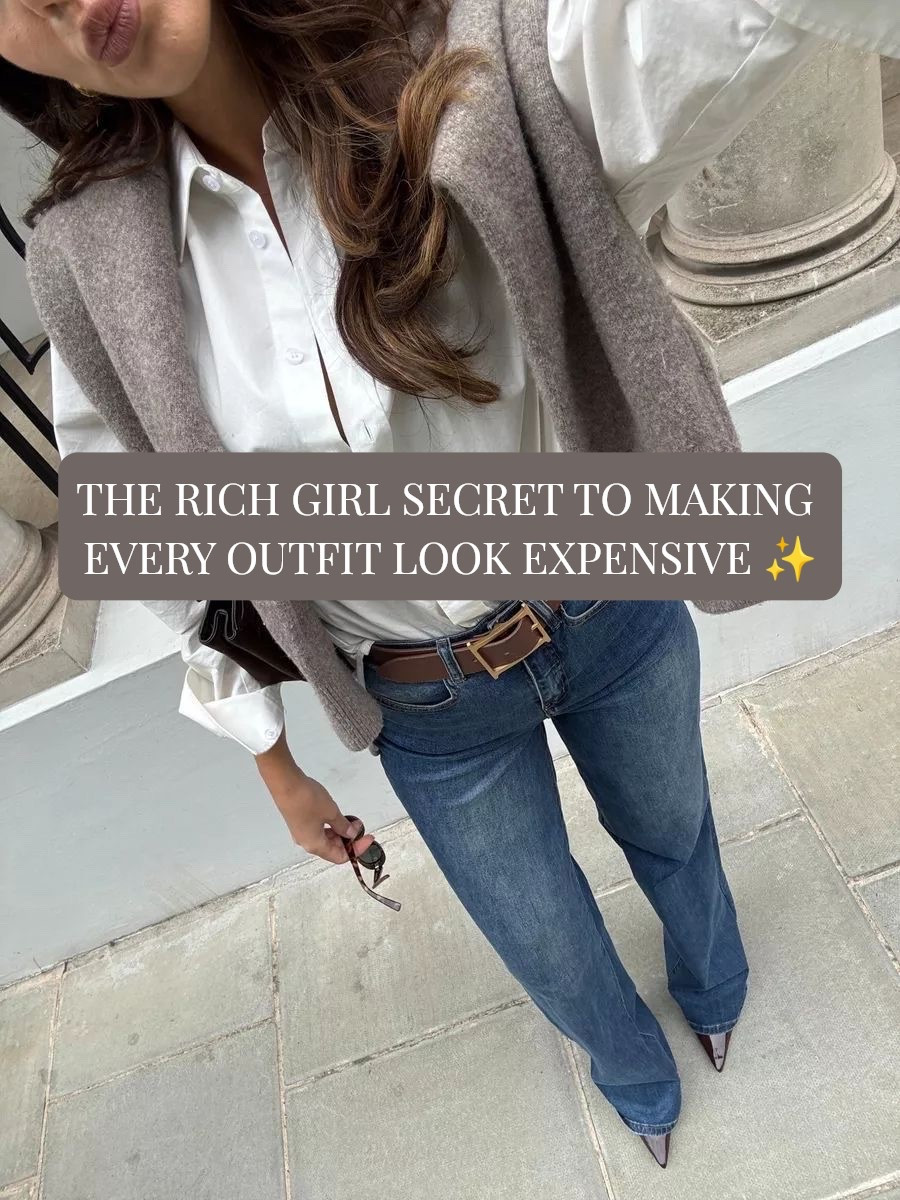 THE RICH GIRL SECRET TO MAKING EVERY OUTFIT LOOK EXPENSIVE ✨

Have you ever noticed that some women can wear the simplest jeans & button down & somehow look incredibly polished?

Here’s one of the little secrets:

THE BELT.

Most people think of a belt as something you wear because your pants are too loose. Women with an elevated personal style often use a belt completely differently, as an accessory.

It adds intention.
It defines the waist.
It breaks up an outfit.
It pulls the colors together.
It makes even basic jeans feel styled.

A simple white shirt & jeans can look completely different when you add a beautiful leather belt with a polished buckle. That’s the difference between “I got dressed” & “I styled this”

It’s one of those tiny details that quietly makes an outfit feel more expensive. I linked my favorites, including an affordable designer buckle inspired option for fall 🤎

Rich girl style isn’t always about buying more. It’s knowing which little details make everything look better~bg🤍

#RichGirlStyle #QuietLuxury #OldMoneyStyle #LookExpensive #LuxuryStyle #ElevatedStyle #FrenchStyle #CapsuleWardrobe #LTKCreator wedding guest dress summer back to school clothes teacher outfits business casual workwear country concert outfits vacation outfits beach summer outfits over 40 concert outfit ideas summer dresses home decor aesthetic fall trend viral

#LTKgrwm #LTKootd #LTKdayinmylife