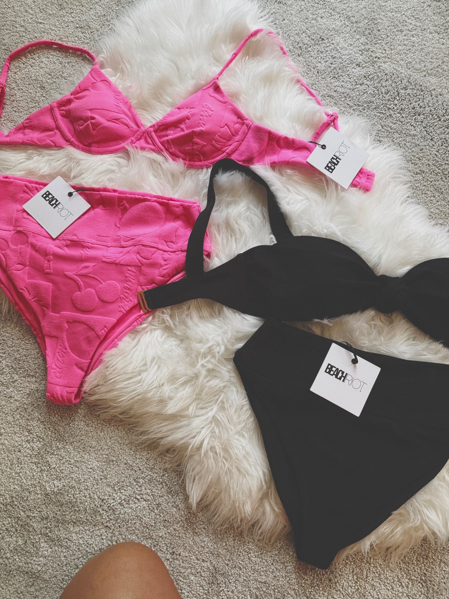 Breach riot swimsuits. 
High leg bikini. 
High waist bikini. 
Black swimsuit. 
Hot pink bikini. 
Ribbed. 
Terry cloth swimmie. 
Nordstrom. 
Summer finds. 
 

#LTKSwim #LTKSummerEdit #LTKTravel