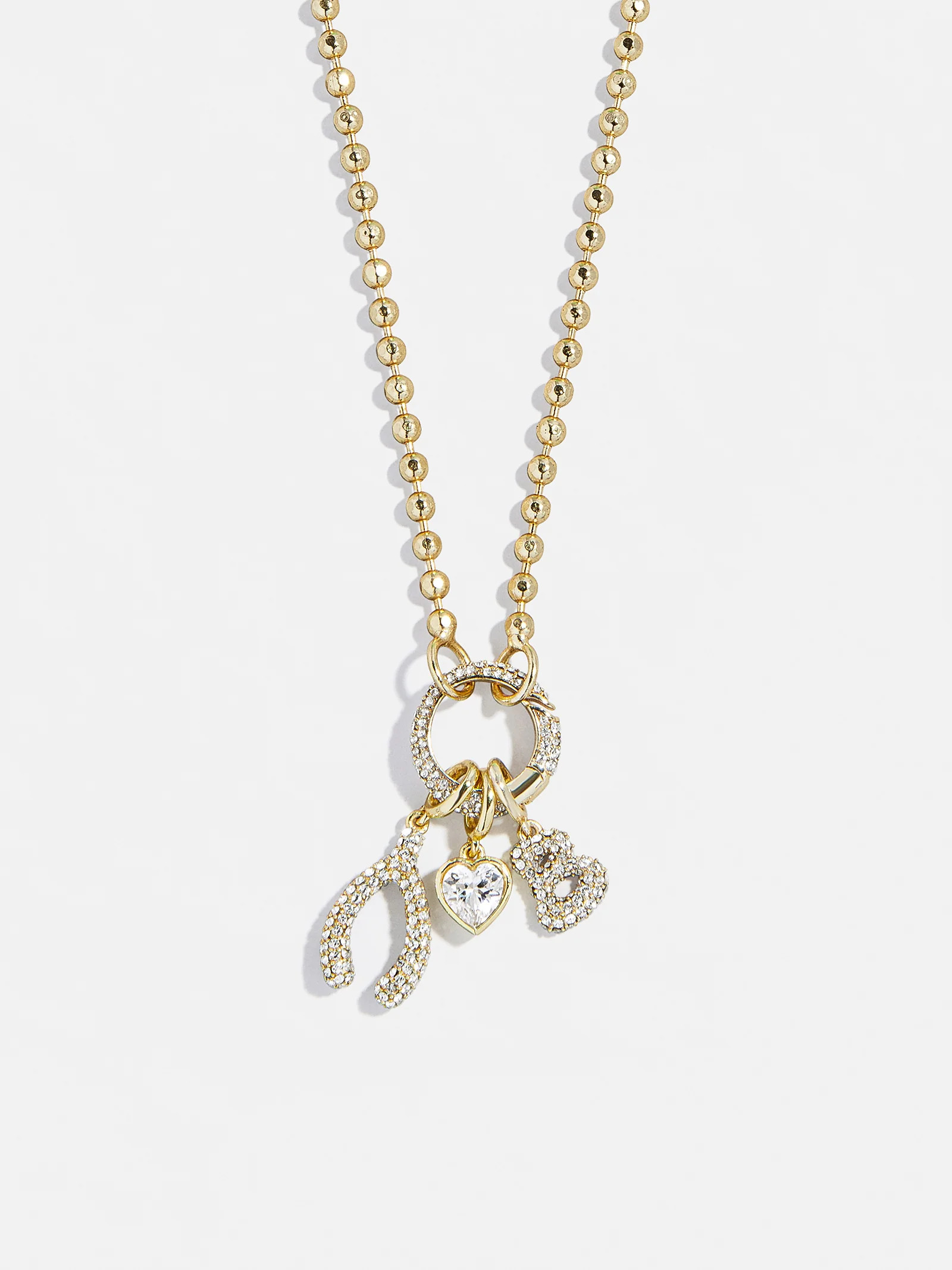 Cluster Charm Necklace - Ball Chain & Charm Ring | BaubleBar