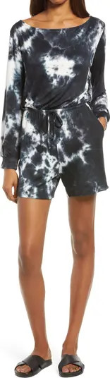 Tie Dye Long Sleeve Romper | Nordstrom