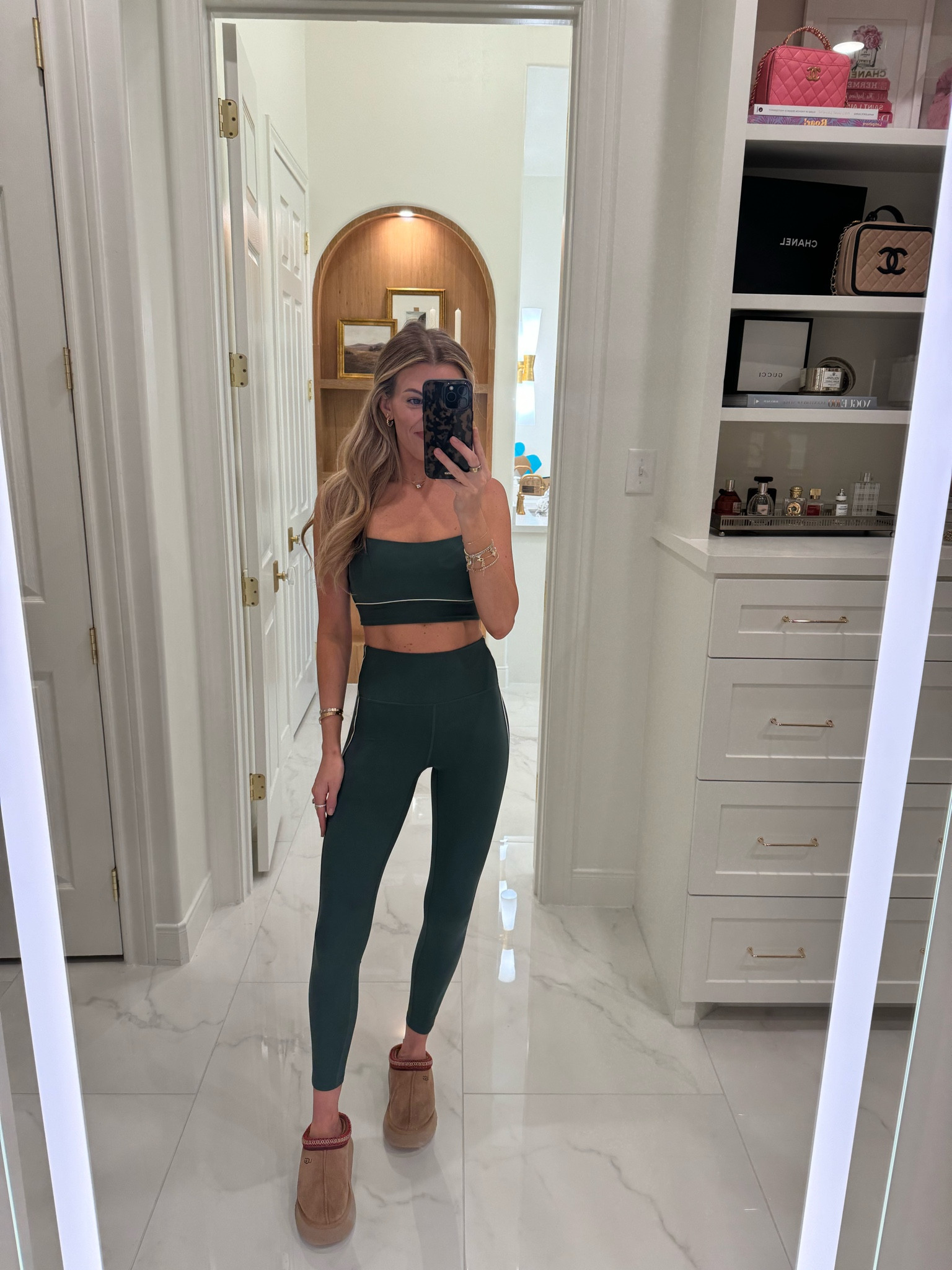 today’s workout set is from TARGET!! this forrest green is the perfect color for this time of year, and this material feels like lululemon!! (wearing size small in both sports bra & leggings. uggs run a little small, I would recommend sizing up) 

electric picks is having their big black friday sale & you can get 30% off site wide!!

target find, target set, athleisure, work out clothes, affordable clothing, uggs

#LTKFindsUnder50 #LTKShoeCrush #LTKActive