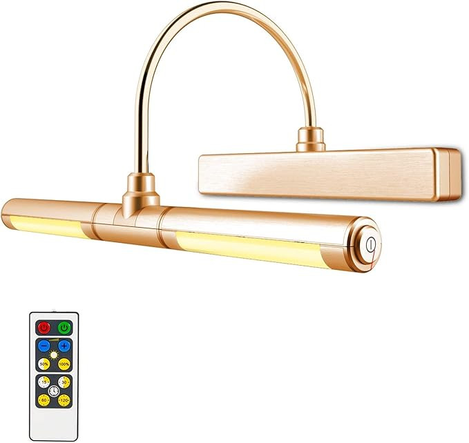 LUXSWAY Wireless Picture Light Battery Operated, Remote Control Painting Light with Rotatable Lig... | Amazon (US)