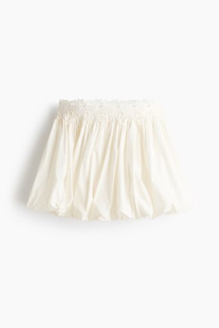 H & M - Cotton Balloon Skirt - White | H&M (US + CA)