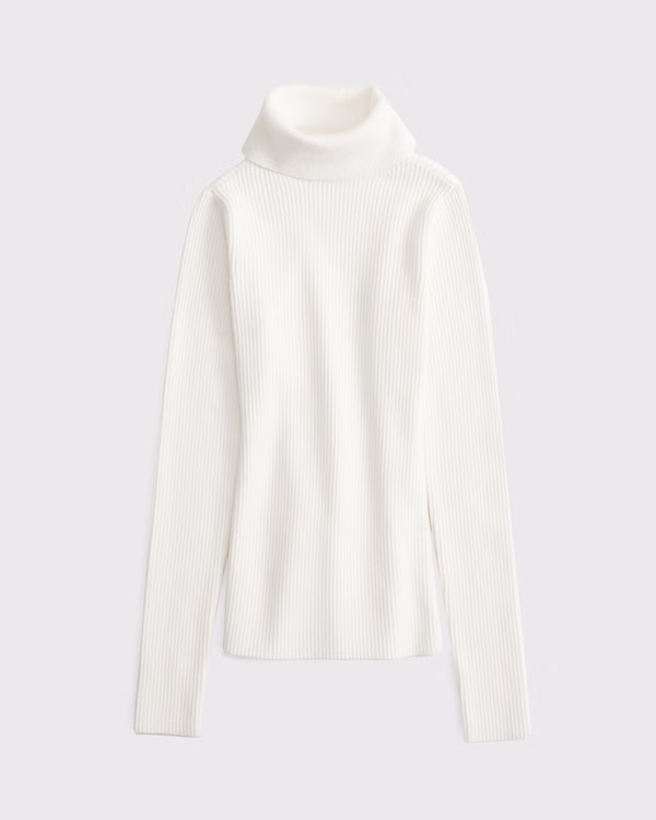 LuxeLoft Slim Ribbed Turtleneck Top | Abercrombie & Fitch (US)