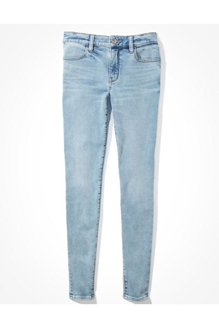 AE Ne(x)t Level Jegging Women's Silver Light Blue 6 Regular | American Eagle Outfitters (US & CA)
