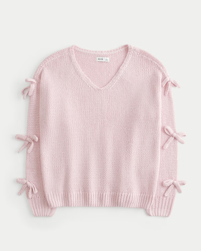 Women's Off-the-Shoulder Bow Applique Sweater from Hollister | Hollister (US)