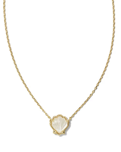 Brynne Shell Gold Short Pendant Necklace | Kendra Scott