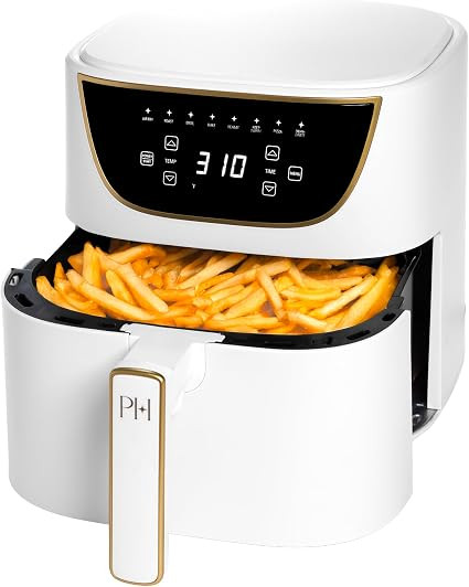 Paris Hilton 6-Quart Air Fryer, Nonstick Basket Made Without PFAS, Touchscreen, 8-in-1 (Fry, Roas... | Amazon (US)