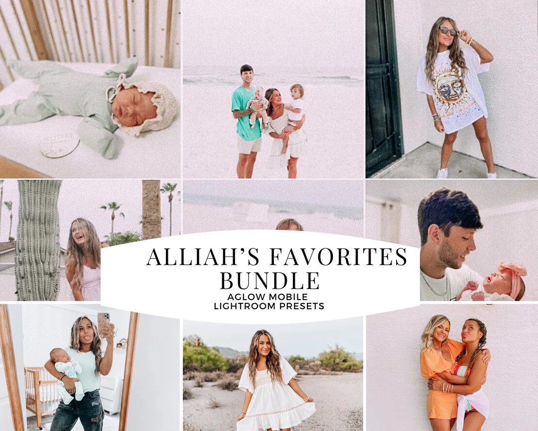 ALLIAH'S FAVORITES BUNDLE, Aglow Presets, Travel Presets, Beach Preset, Best Presets, Mobile Ligh... | Etsy (US)