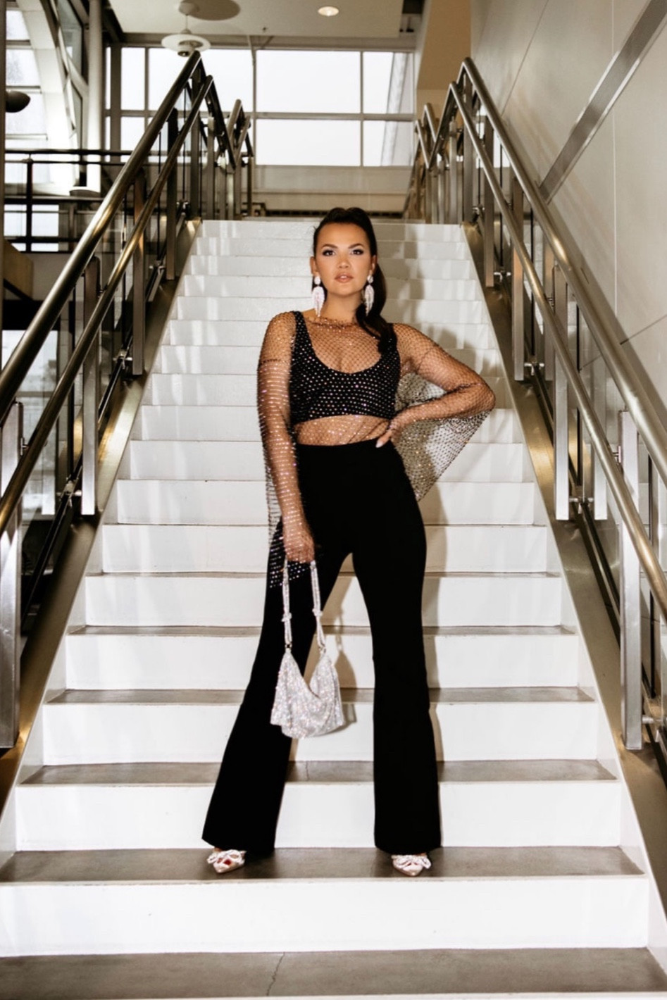 Holiday Style 
Spanx High Rise Trouser Pant 
Journee Collection Gracia Heels
Crystal Fishnet Top

#LTKstyletip #LTKshoecrush #LTKHoliday