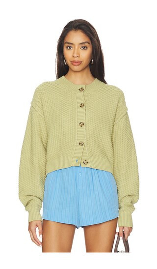 Free People Lila Cardi in Green. - size M | Revolve Clothing (Global)
