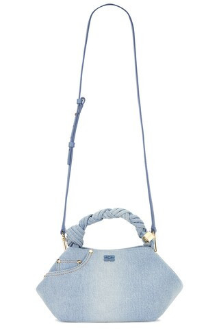 Ganni Ganni Bou Bag Small Washed Denim in Blue | FWRD 