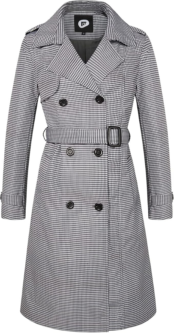 FARVALUE Women's Long Trenchcoat Double Breasted Trench Coat Water Resistant Classic Peacoat with... | Amazon (US)