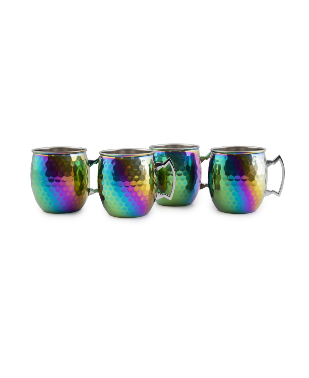 Thirstystone by Cambridge 20 Oz Hammered Moscow Mule Mugs, Set of 4 - Rainbow | Macy's