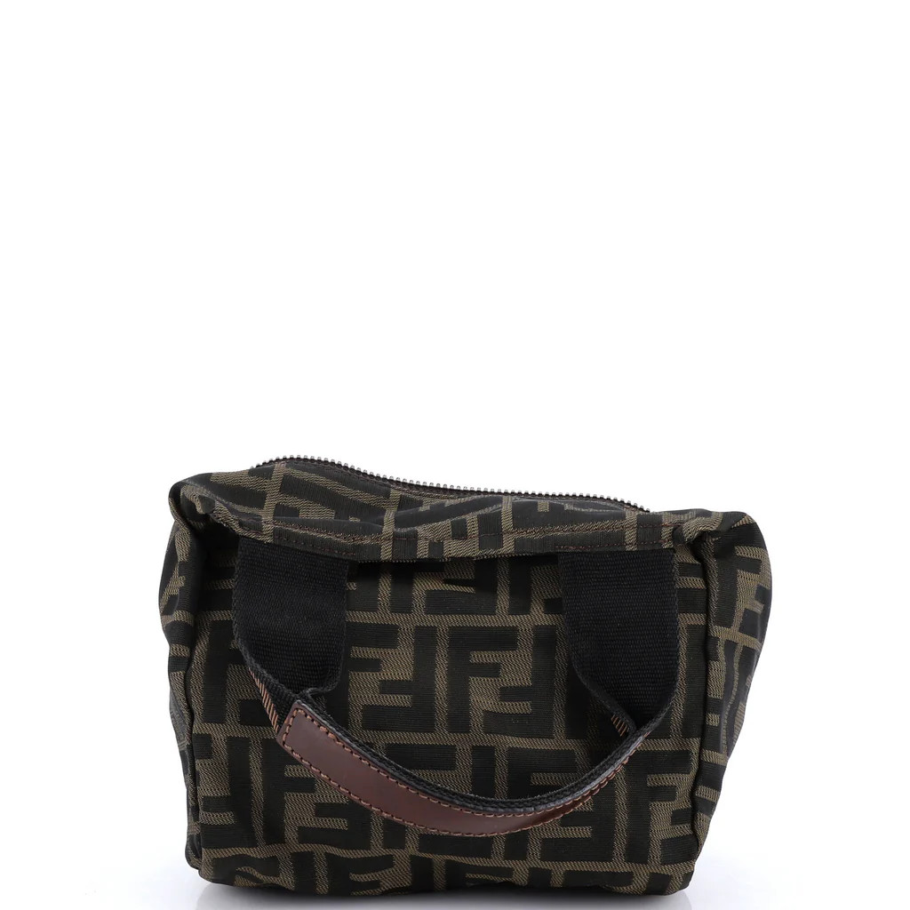 Fendi Vintage 1925 Cosmetic Tote Zucca Canvas Mini Brown 3742611 | Rebag