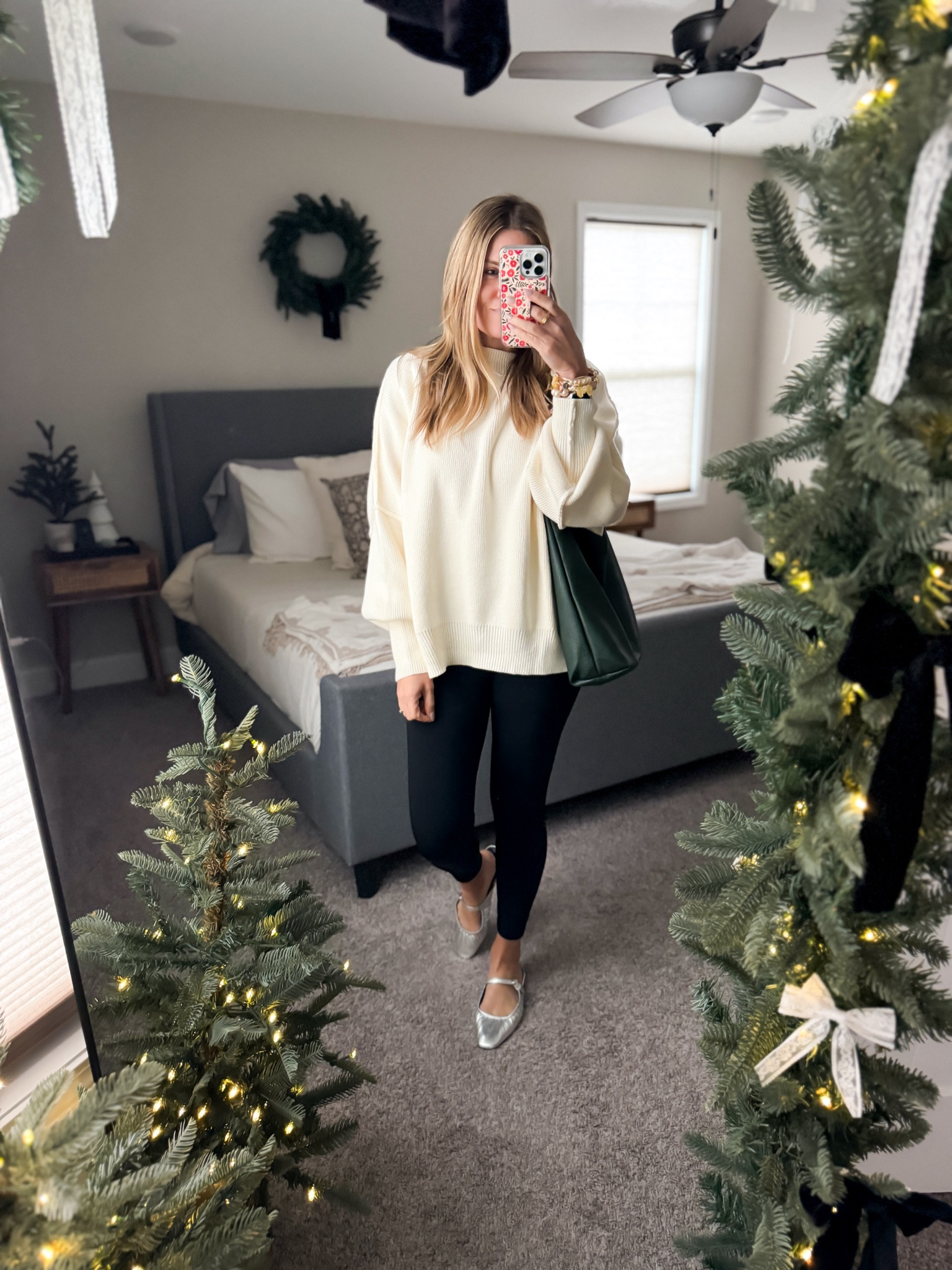 Casual leggings outfit for cooler days. I’m in a small in the sweater and medium in pants.

#LTKSeasonal #LTKOver40 #LTKCyberWeek