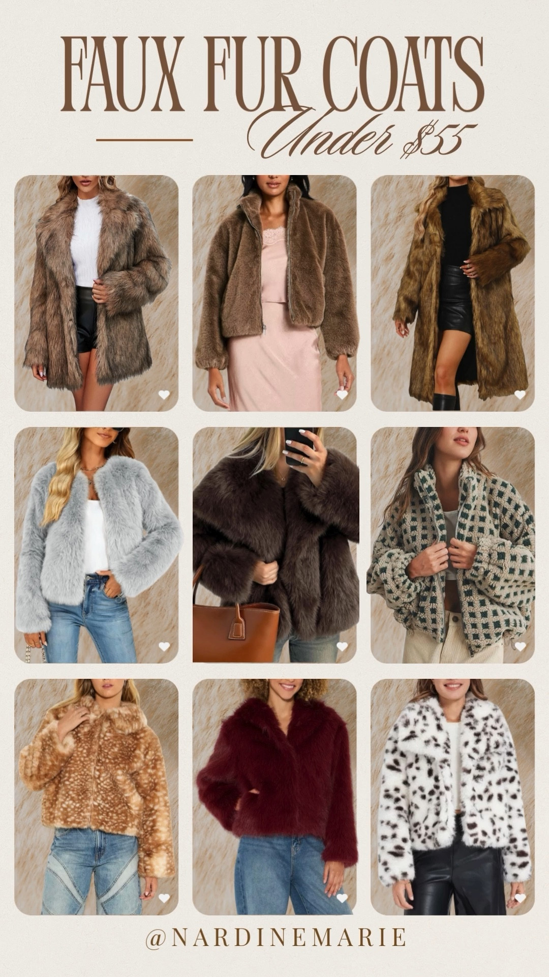 Obsessed with a good faux fur moment 🤎
These coats look so luxe but are so budget-friendly!
Perfect for winter outfits, holiday parties & elevating everyday looks 💃🏻
So soft, cozy & such an easy statement layer!!!

Shop all my favorite faux fur coats on my LTK!


faux fur coat, affordable winter coat, budget friendly outerwear, cozy winter layers, neutral coats, trendy winter fashion, chic cold weather style

#fauxfurcoat #affordablefashion #winterstyle #budgetfinds #ltkfinds #winteroutfits #neutralstyle #cozylayers #coldweatherstyle #fashiondeals

#LTKHoliday #LTKFindsUnder100 #LTKFindsUnder50