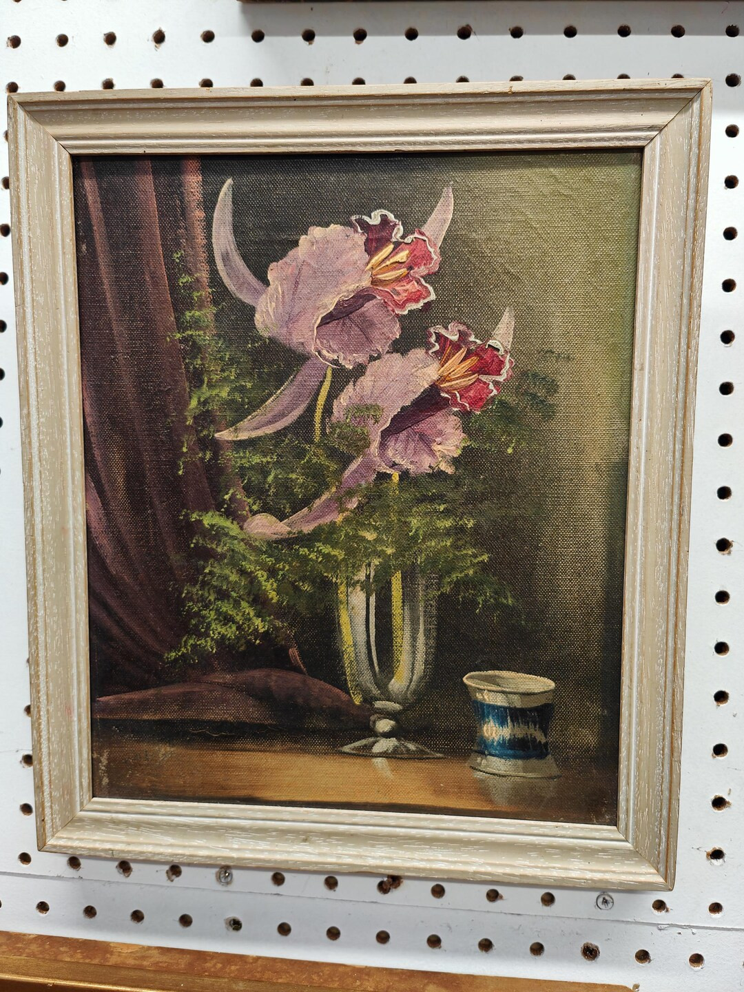 Vintage Original French Oil on Canvas of a Gorgeous Still Life Painting of an Arrangement of Orch... | Etsy (US)