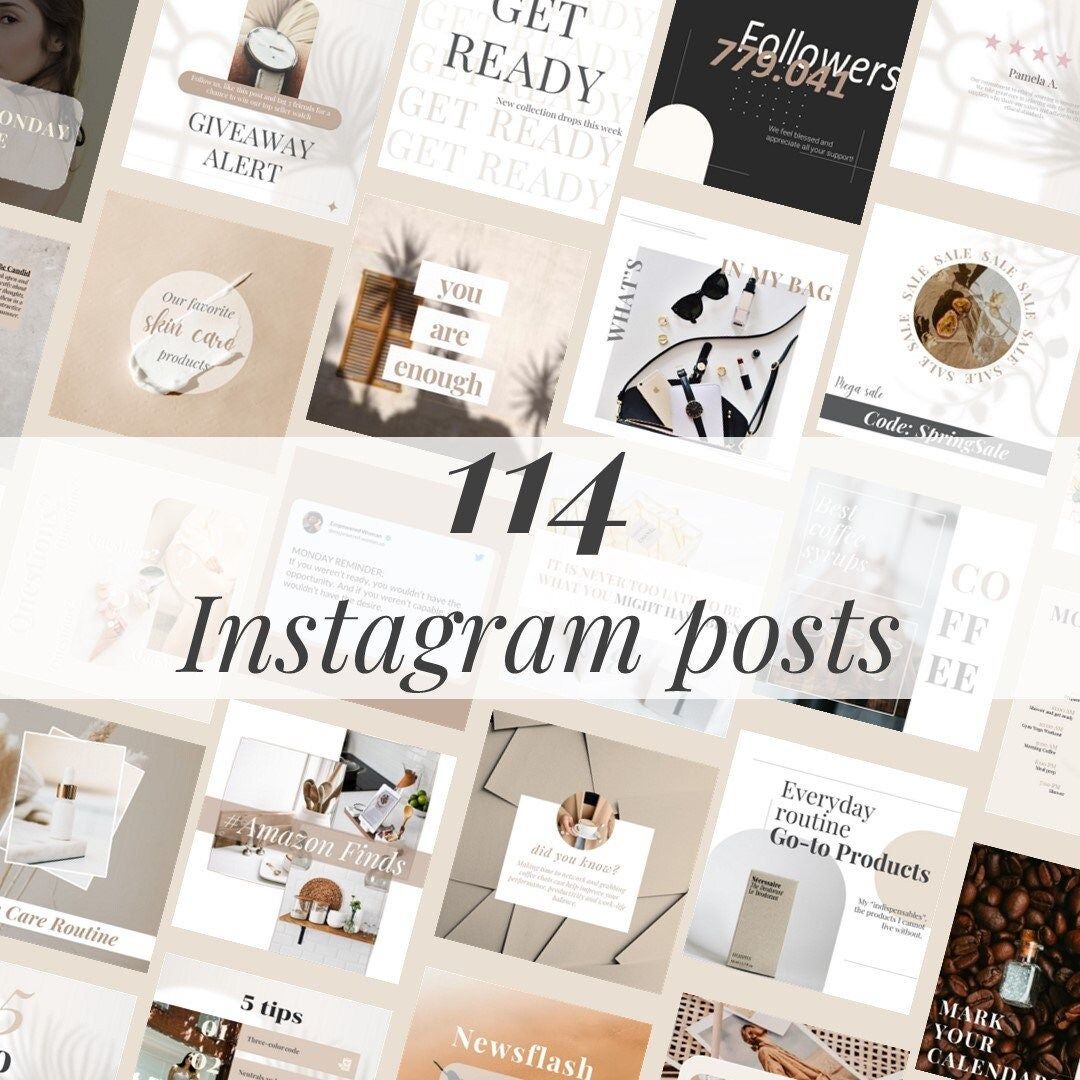 114 Instagram Templates Social Media Templates Small Business Instagram Templates Instagram Post ... | Etsy (US)