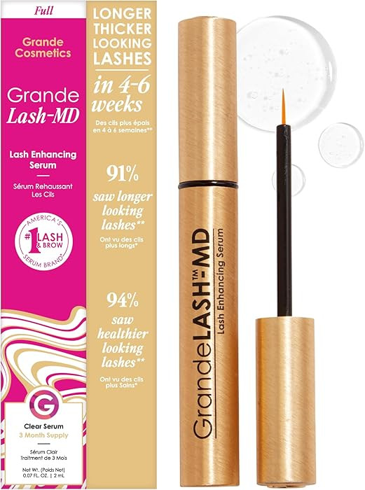 Grande Cosmetics GrandeLASH-MD Lash Enhancing Serum - Peptide & Vitamin Infused Formula for Longe... | Amazon (US)