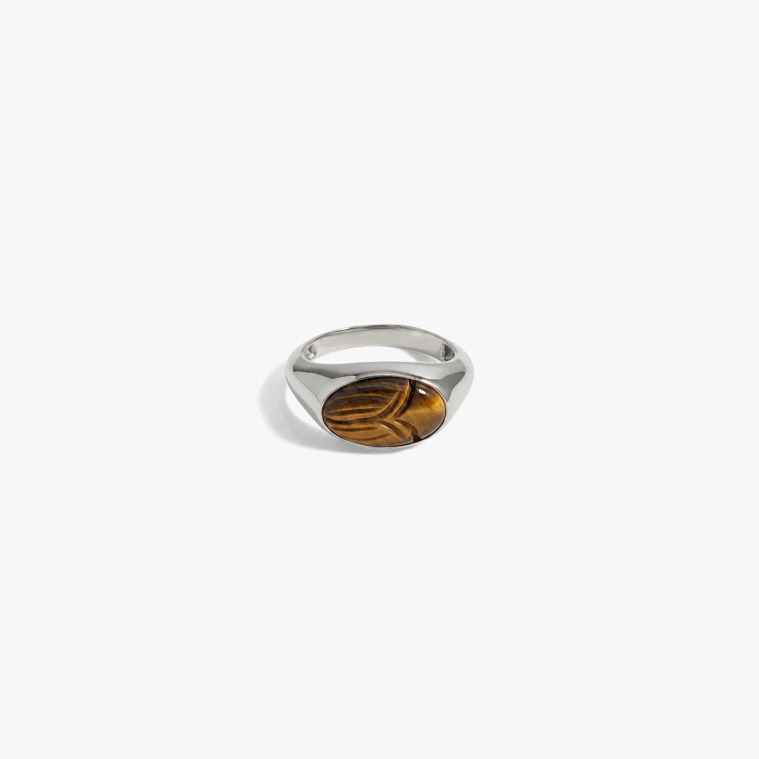 Carved Gemstone Deathwatch Beetle Ring | Awe Inspired