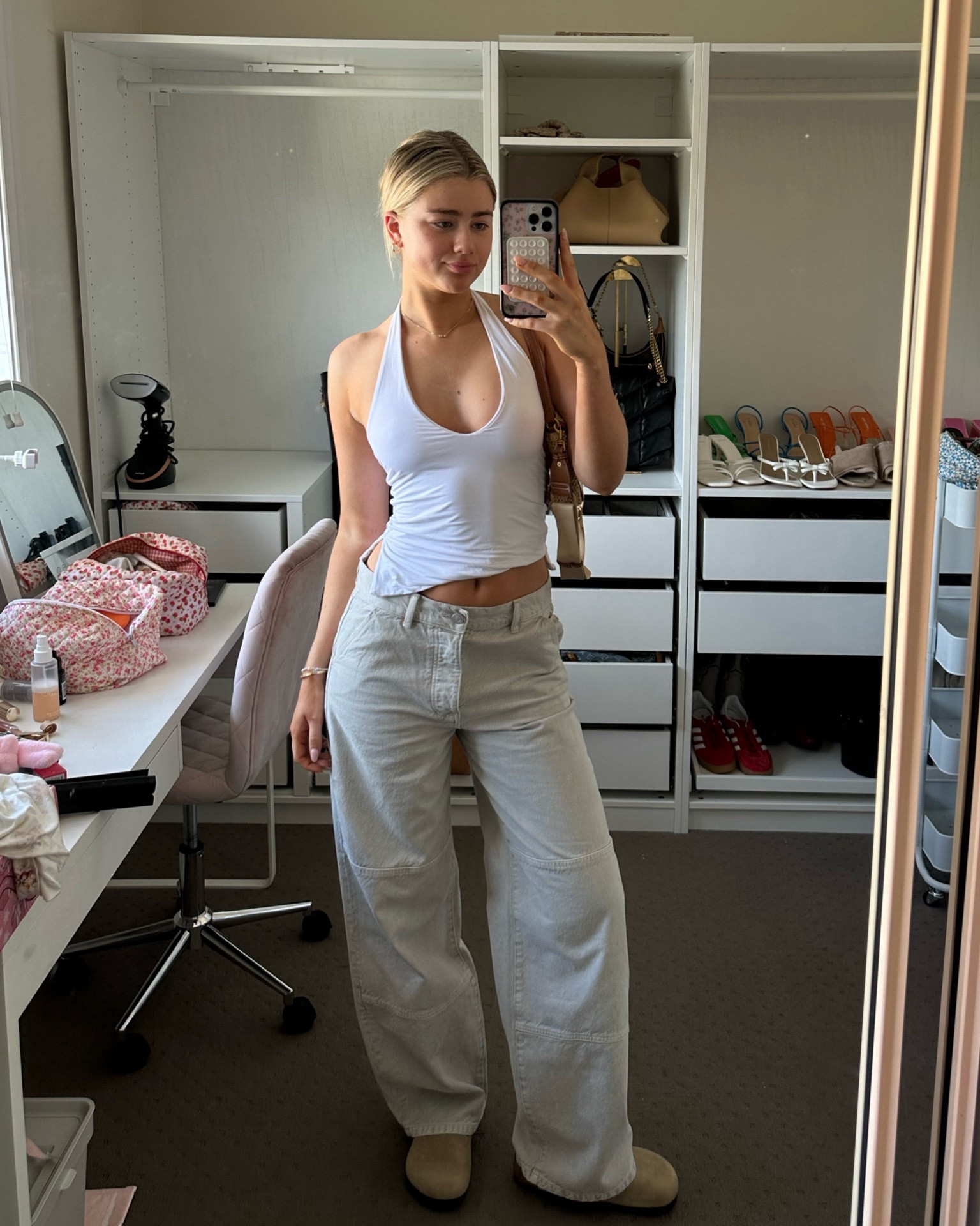 Today’s work fit! Jeans linked, top is from kookai, and shoes are Birkenstock but I’ve linked dupes! Xx 

#LTKSeasonal #LTKworkwear