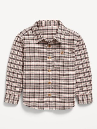 Long-Sleeve Plaid Pocket Shirt for Baby | Old Navy (US)