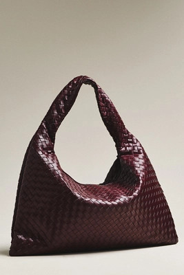 Woven Faux Leather Oversized Slouchy Tote | Anthropologie (US)