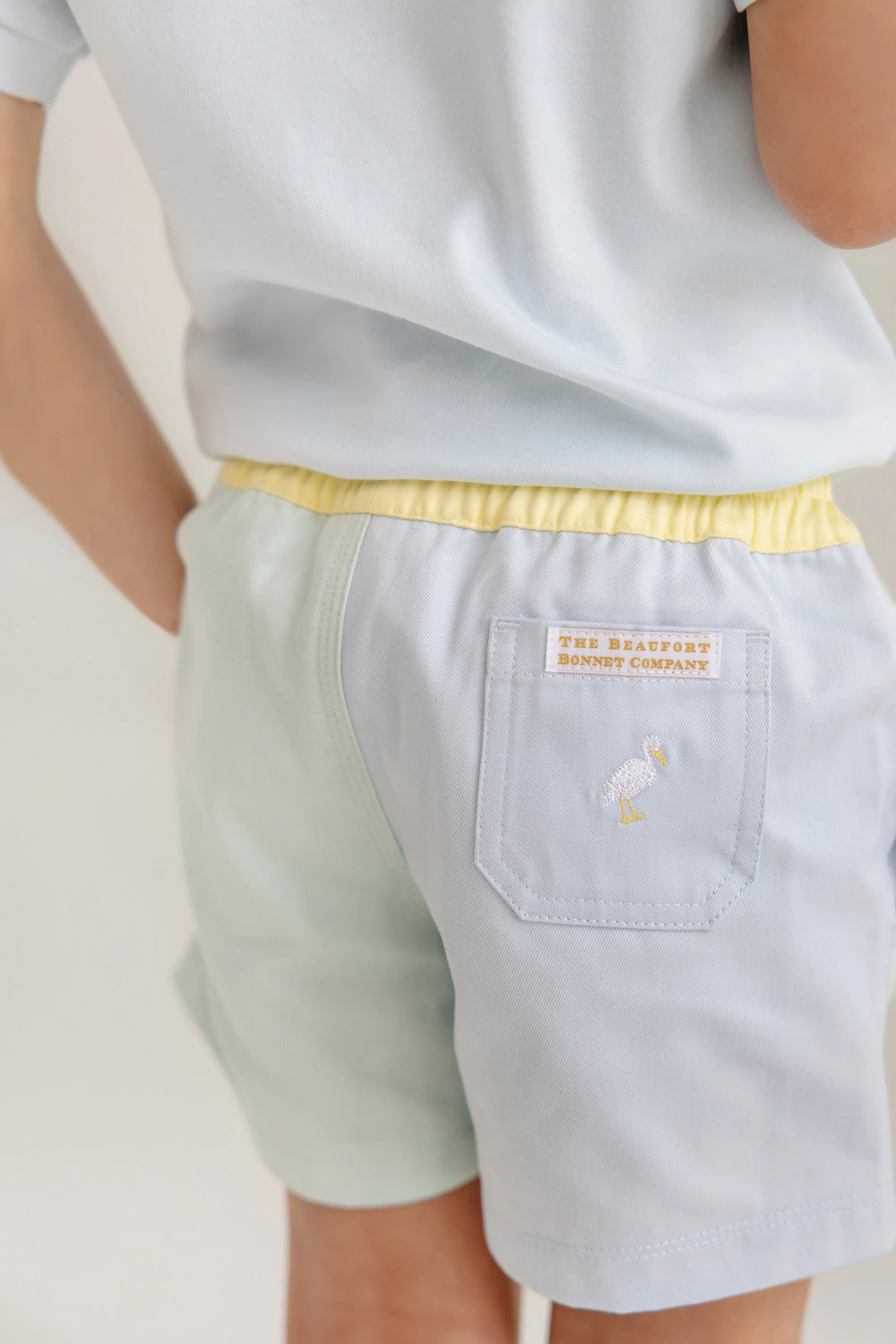 Colorblock Sheffield Shorts (Twill) - Sea Island Seafoam, Buckhead Blue, and Bellport Butter Yell... | The Beaufort Bonnet Company