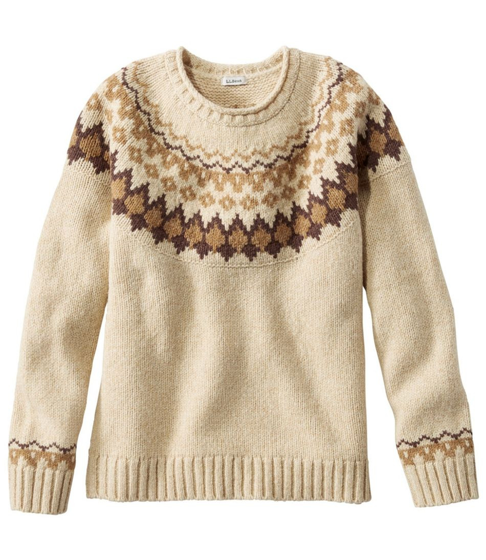 Women's L.L.Bean Classic Ragg Wool Sweater, Fair Isle Crewneck | L.L. Bean
