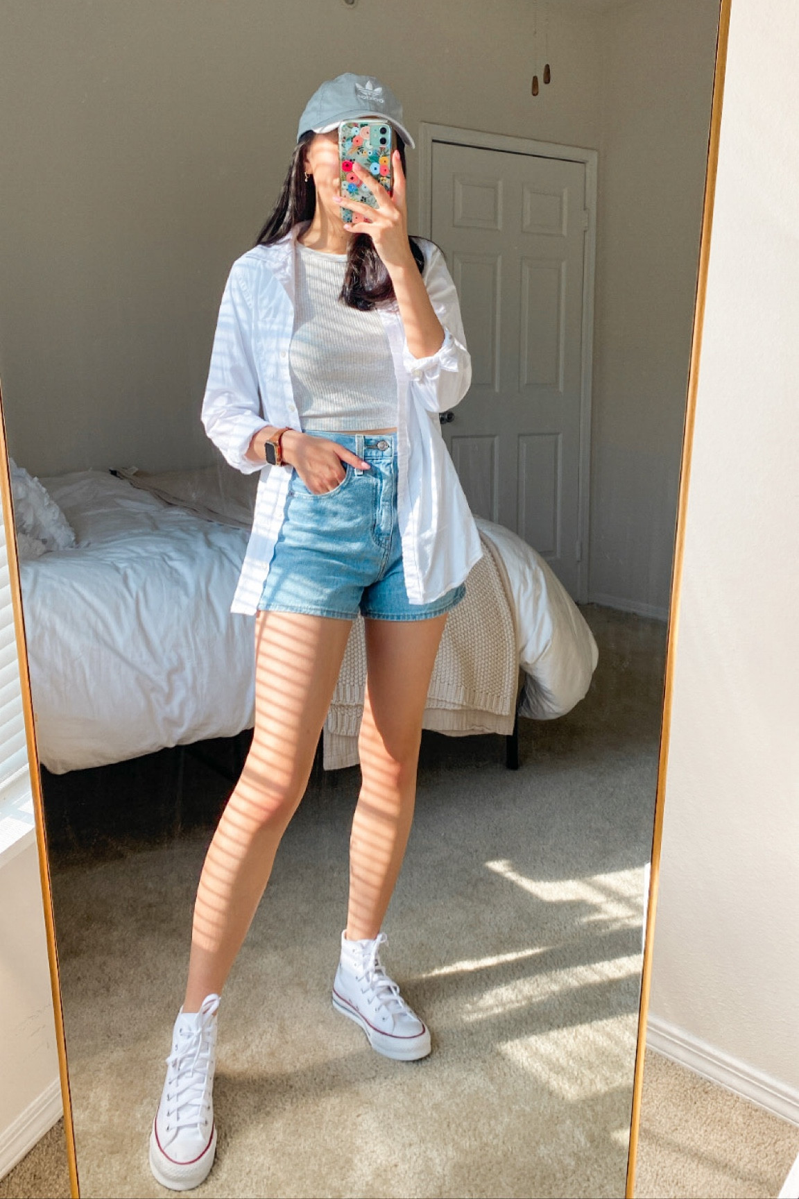 Button up (XS), top (XS), shorts (25), spring outfit, amazon outfit, white button up, denim shorts, Levi’s shorts, amazon fashion, white converse 

#LTKSeasonal #LTKstyletip #LTKunder50